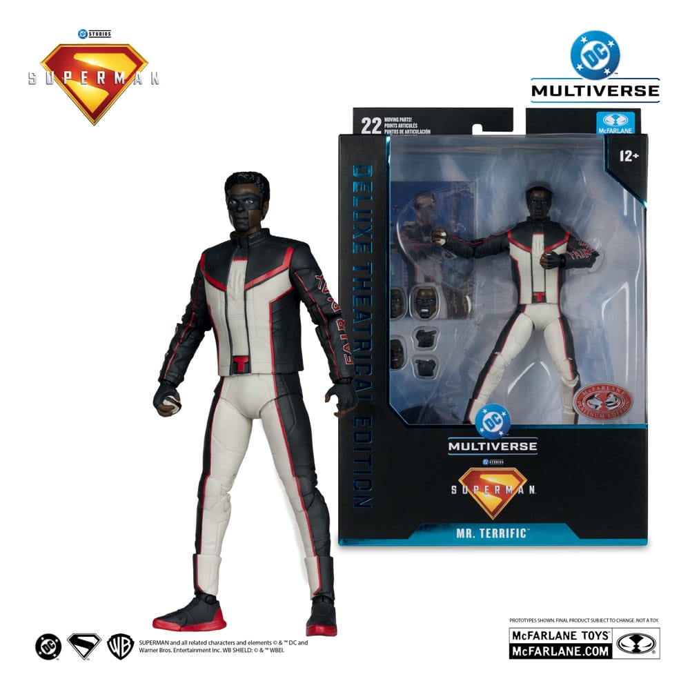 Superman (2025) DC Multiverse Deluxe Theatrical Edition Action Figure Mr. Terrific (Red Platinum Edition) 18 cm - immagine 4