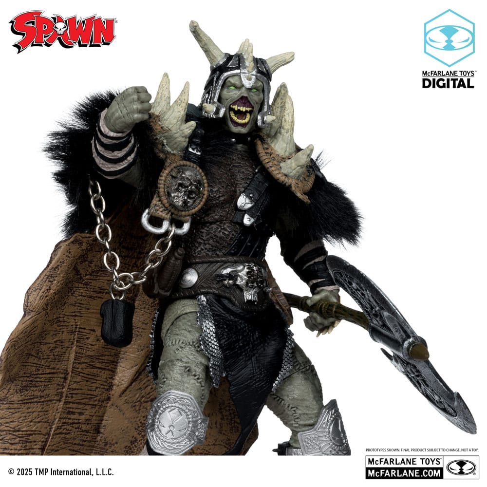Spawn Action Figure Bloodaxe with Horse (Spawn: The Dark Ages) (McFarlane Toys 30th Anniversary) (Gold Label) 18 cm - immagine 3