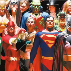DC Comics Glass Poster Justice League 60 x 30 cm
