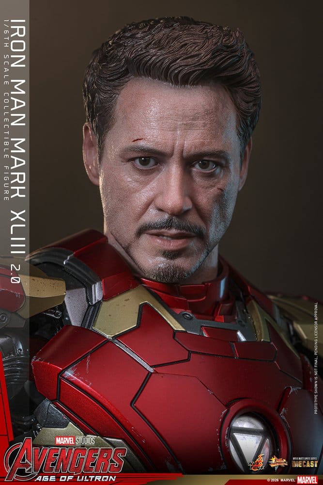 Avengers: Age of Ultron Movie Masterpiece Diecast Action Figure 1/6 Iron Man Mark XLIII (2.0) 32 cm - immagine 5