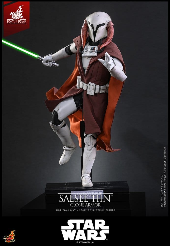 Star Wars: The Clone Wars Television Masterpiece Action Figure 1/6 Saesee Tiin (Clone Armor) (Hot Toys Exclusive) 32 cm - immagine 4