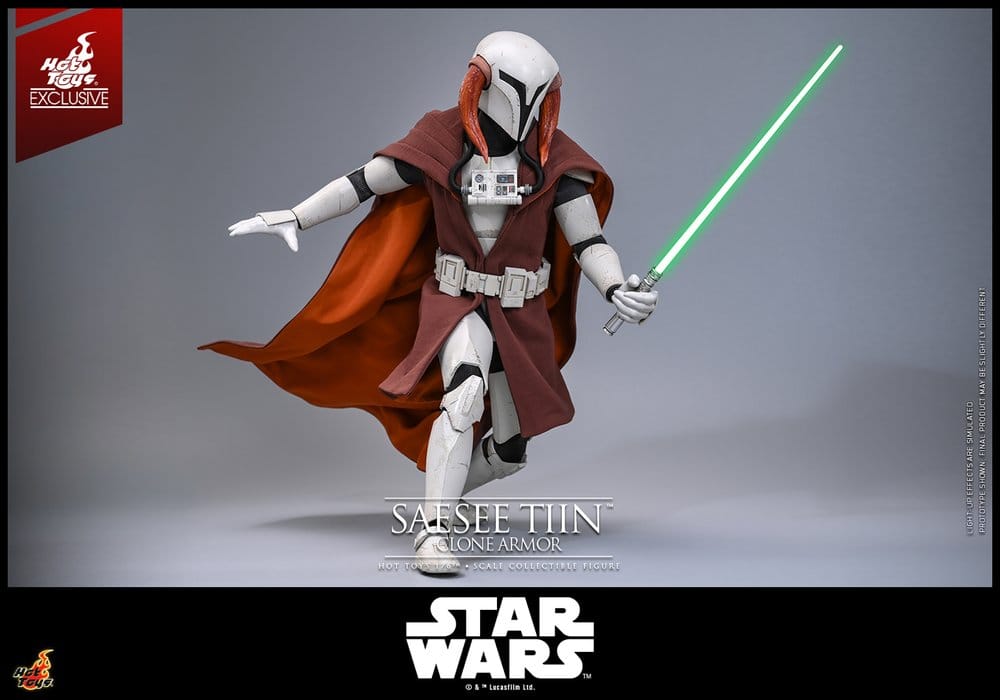 Star Wars: The Clone Wars Television Masterpiece Action Figure 1/6 Saesee Tiin (Clone Armor) (Hot Toys Exclusive) 32 cm - immagine 7