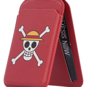 One Piece Card Holder Luffy Jolly Roger (Red) 10 cm