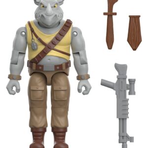 Teenage Mutant Ninja Turtles ReAction+ Action Figure Wave 02 Rocksteady