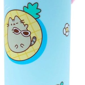 Pusheen Water Bottle Flip Top By The Pool Blue