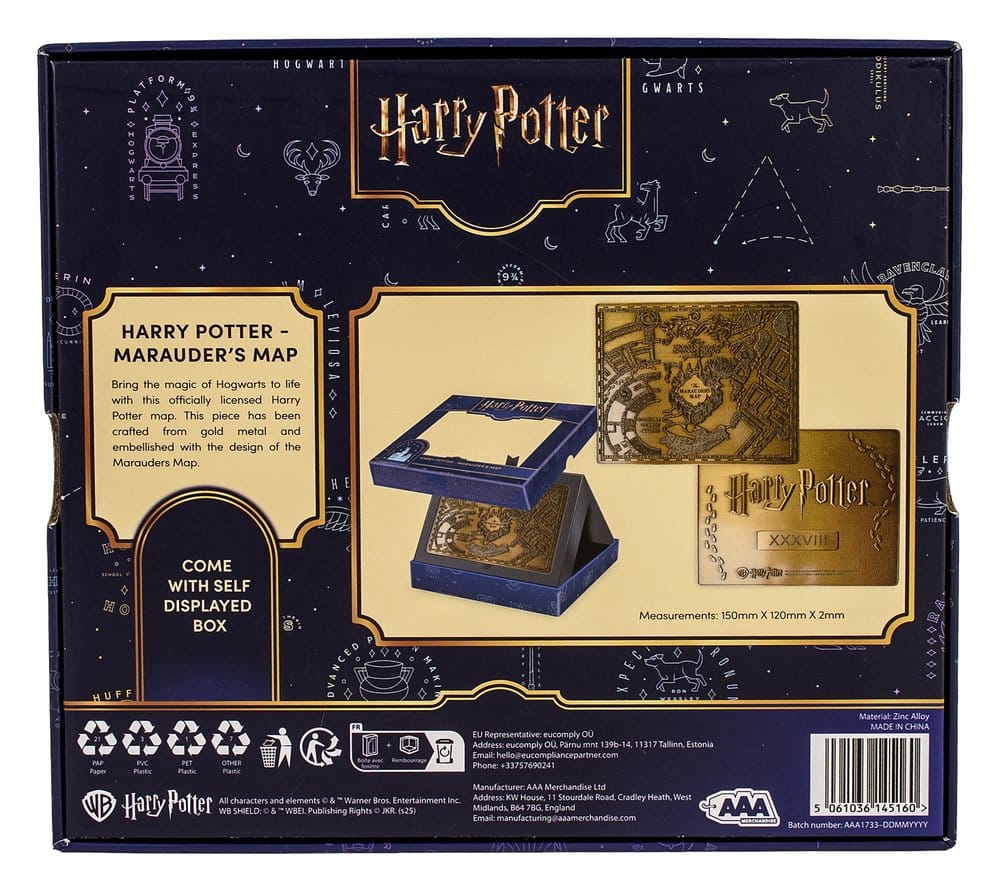 Harry Potter Replica Marauder's Map Metal Map 15 cm - immagine 5
