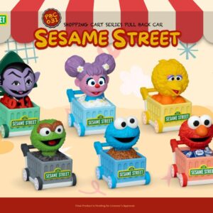 Sesame Street Pull Back Cars Shopping Cart Blind Box (6) 5 cm