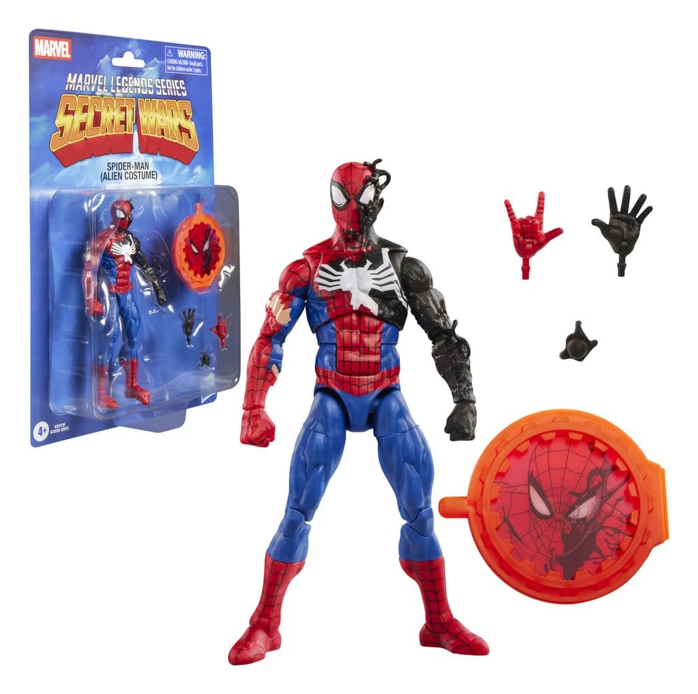 Secret Wars Marvel Legends Action Figure Spider-Man (Alien Costume) 15 cm - immagine 2