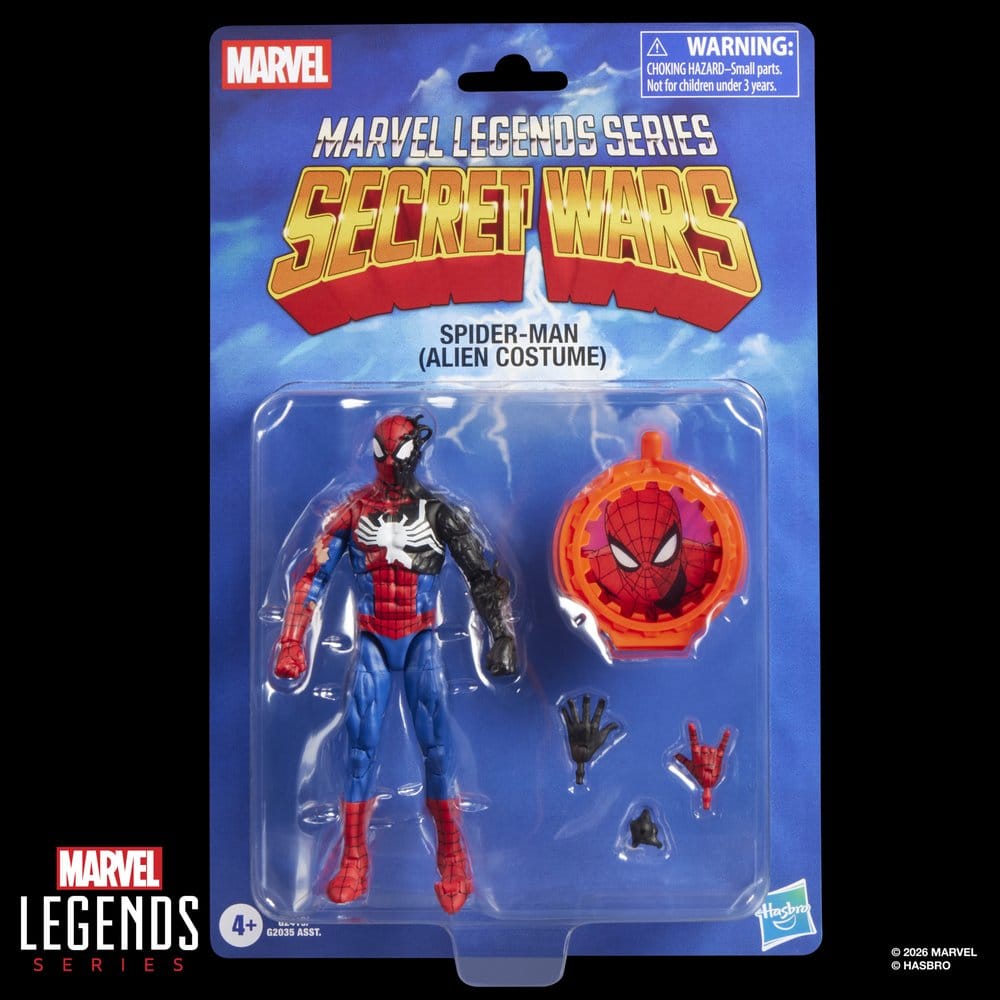 Secret Wars Marvel Legends Action Figure Spider-Man (Alien Costume) 15 cm - immagine 6