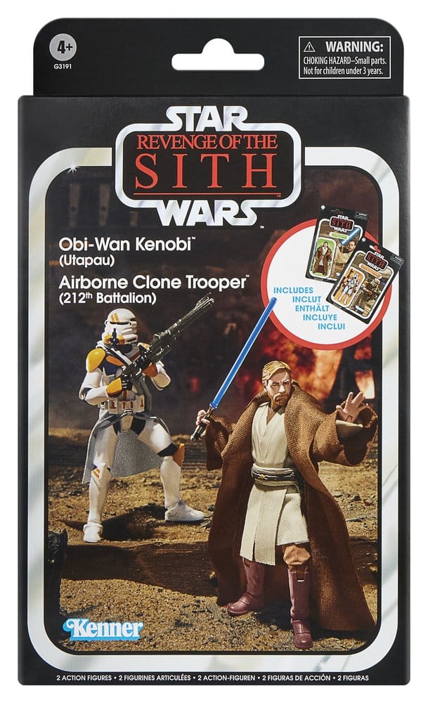 Star Wars Episode III Vintage Collection Action Figure 2-Pack Obi-Wan Kenobi & Airborne Clone Trooper 10 cm - immagine 3