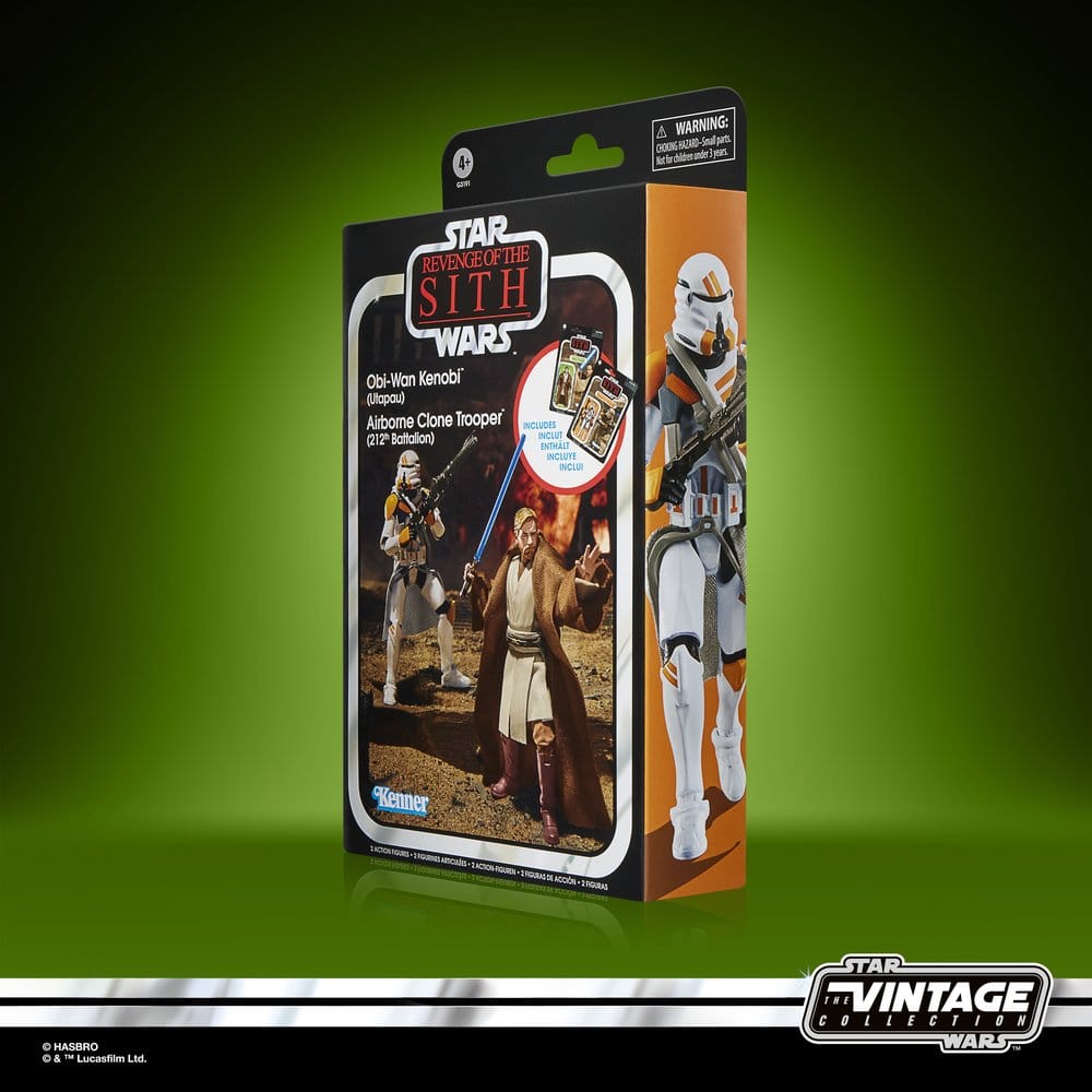 Star Wars Episode III Vintage Collection Action Figure 2-Pack Obi-Wan Kenobi & Airborne Clone Trooper 10 cm - immagine 4