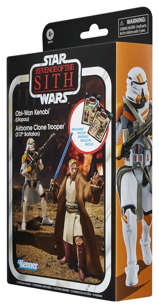 Star Wars Episode III Vintage Collection Action Figure 2-Pack Obi-Wan Kenobi & Airborne Clone Trooper 10 cm - immagine 5