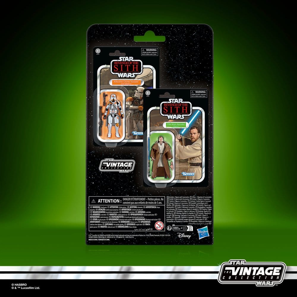 Star Wars Episode III Vintage Collection Action Figure 2-Pack Obi-Wan Kenobi & Airborne Clone Trooper 10 cm - immagine 6