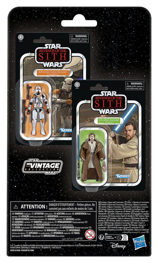 Star Wars Episode III Vintage Collection Action Figure 2-Pack Obi-Wan Kenobi & Airborne Clone Trooper 10 cm - immagine 7
