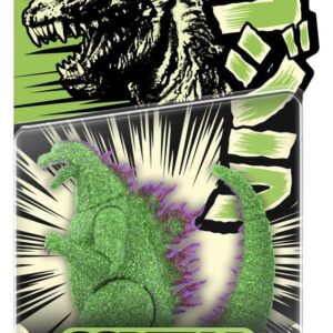 Godzilla Toho Super Kaiju Action Figure Godzilla 2001 (Color Shock, Clear Green Glitter with Metallic)